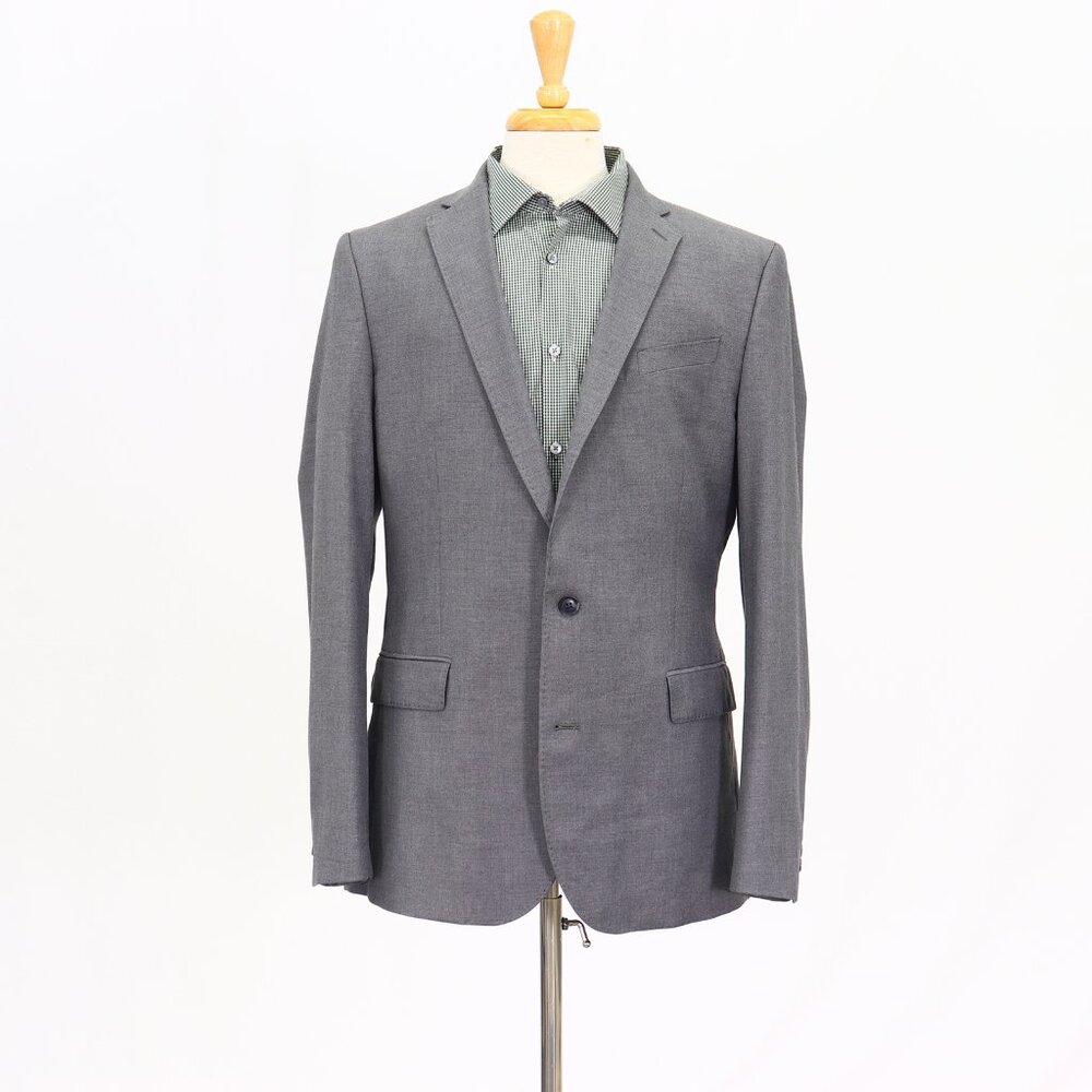 J. Ferrar 44L Gray Solid 2-Button Sport Coat Blazer Jacket T218